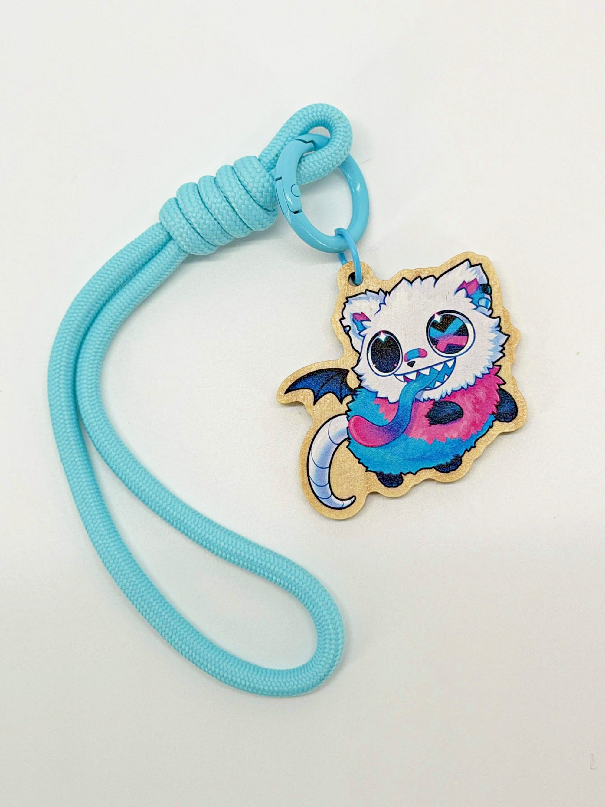 SPIKE ✦ WOODEN KEYCHAIN & LANYARD