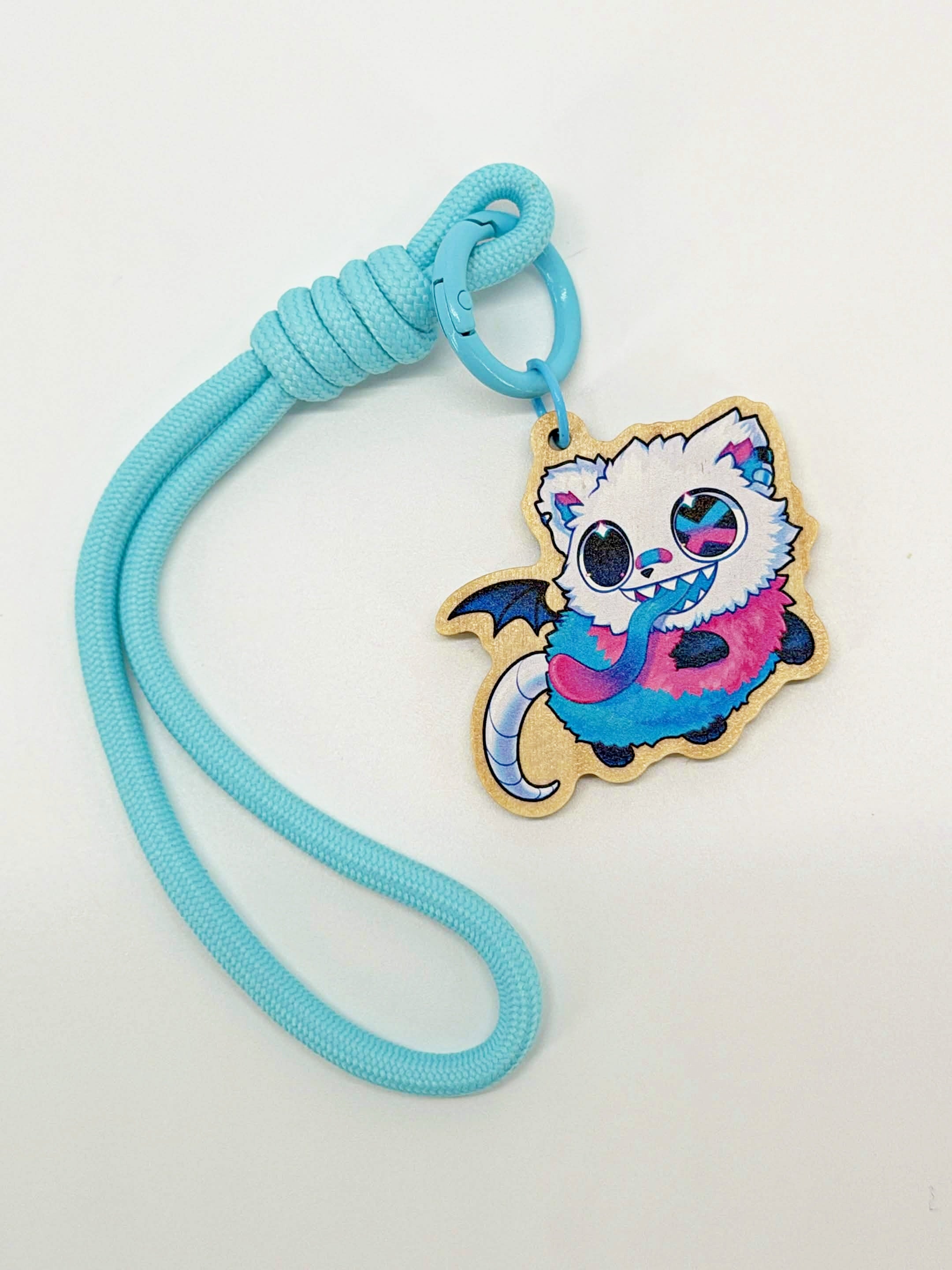 SPIKE ✦ WOODEN KEYCHAIN & LANYARD